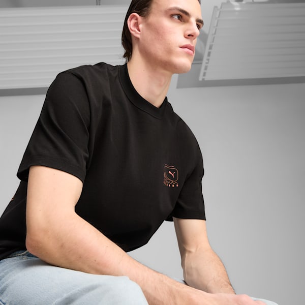 Playera House Of Graphics "What" para hombre, PUMA Black, extralarge